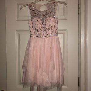 Pink Embellished Party Dress